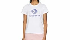 Converse Star Chevron Center Front Tee White