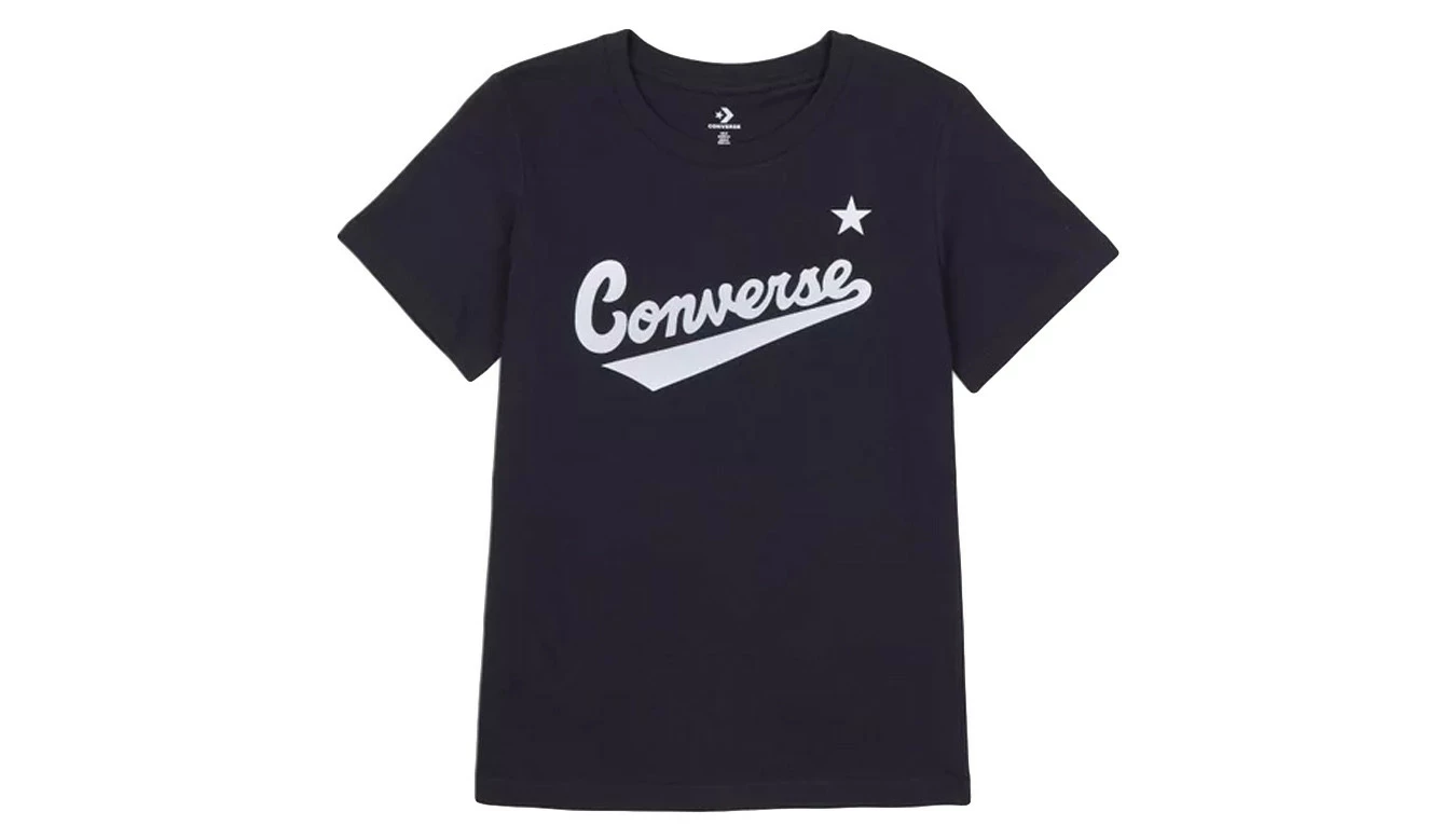 Converse Center Front Nova Classic Tee Black 3 Converse Center Front Nova Classic Tee Black