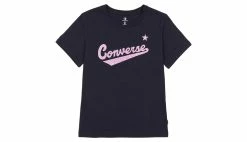 Converse Script Logo Leopard Infill Classic Tee Black