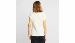 Dedicated T-shirt Visby Stina Bird Circle Oat White White -shooos shop 20491 0