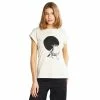 Dedicated T-shirt Visby Stina Bird Circle Oat White White -shooos shop 20491 2