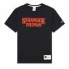 Champion X Stranger Things Men´s T-Shirt Black -shooos shop 217791 kk006 1