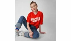 Champion X Stranger Things Men´s T-Shirt Red -shooos shop 217791 rs033 2