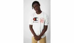 Champion X Stranger Things Men´s T-Shirt White -shooos shop 217791 ww001 2