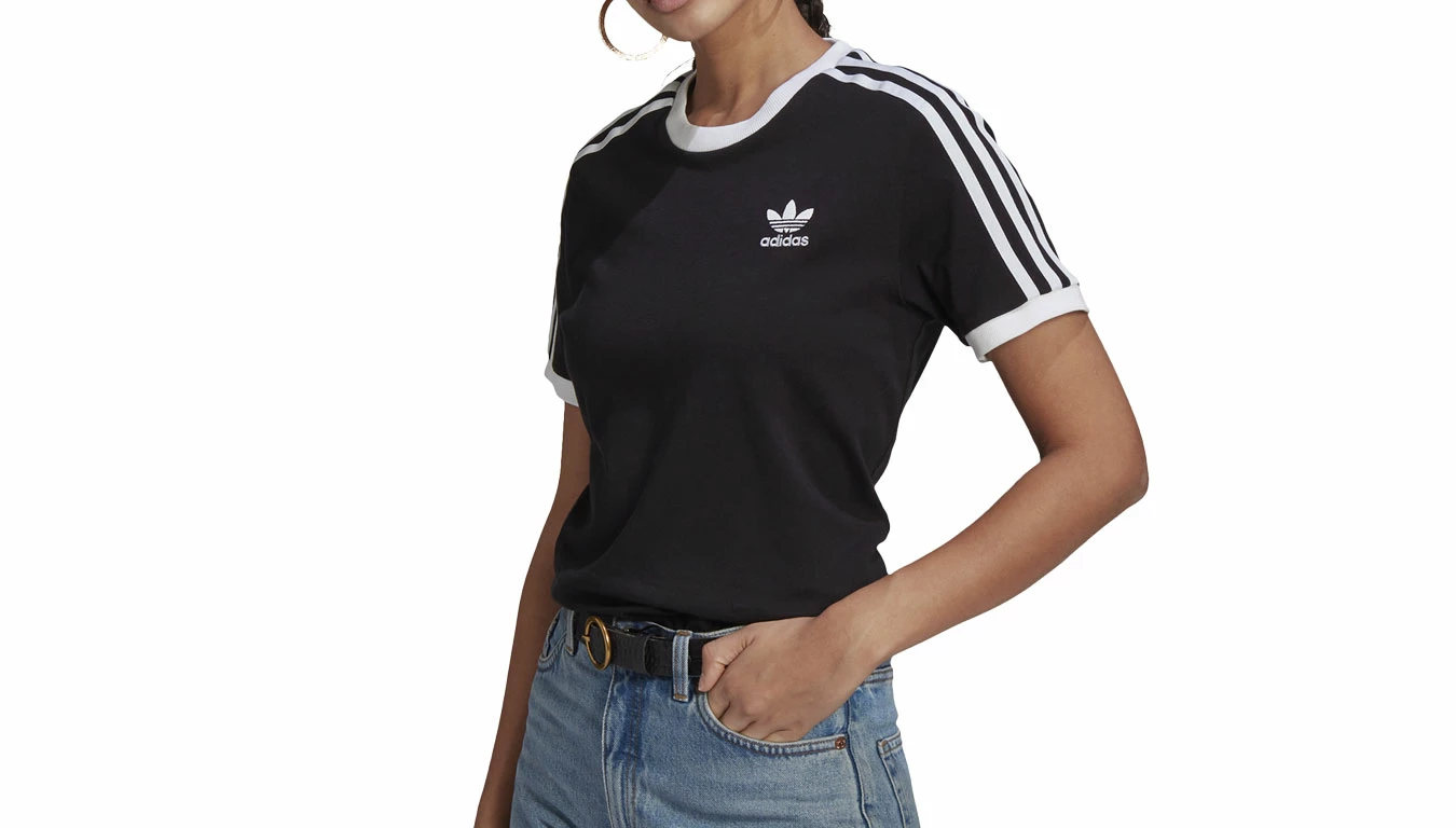 Adidas 3 Stripes Tee W Black 4 Adidas 3 Stripes Tee W Black - Image 2