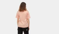 Carhartt WIP W S/S Script Embroidery T-S Grapefruit Pink -shooos shop i029074 0un xx2