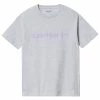 Carhartt WIP W Script T-Shirt Ash Heather Grey -shooos shop i029076 0t7 xx2
