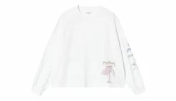 Carhartt WIP W Long Sleeve Verdant Fantasy T-shirt White