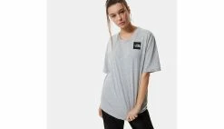 The North Face W Boyfriend Fine T-shirt Grey -shooos shop nf0a4syadyx13