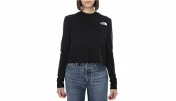 The North Face W Ls Crop Tee Black -shooos shop nf0a5581jk311