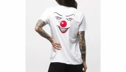 Vans X IT (Terror) WM Boyfriend T-Shirt White -shooos shop vn0a53xkzpm4