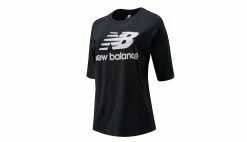 New Balance Essentials Stacked Logo Tee Black
